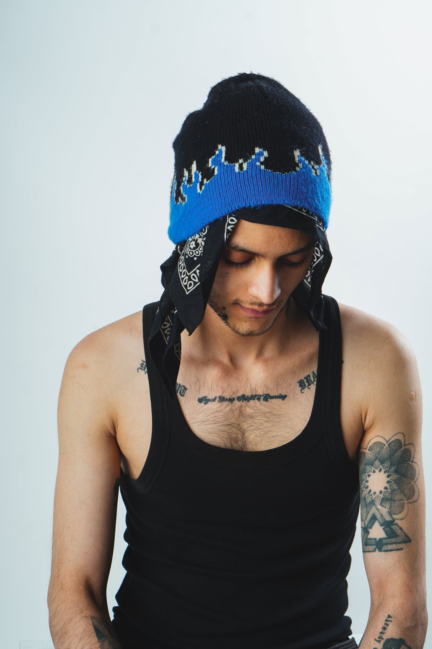 BLUE FIRE BEANIE