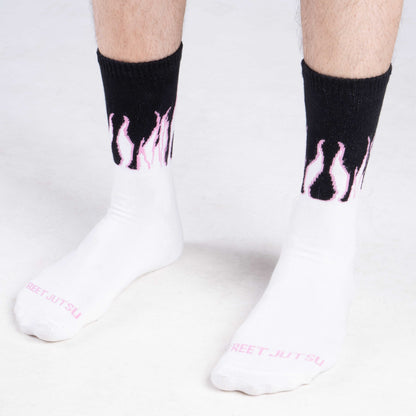 WHITE FLAME SOCKS