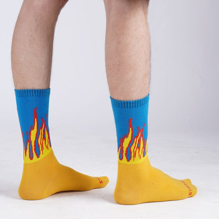 YELLOW FLAME SOCKS