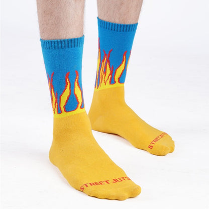 YELLOW FLAME SOCKS