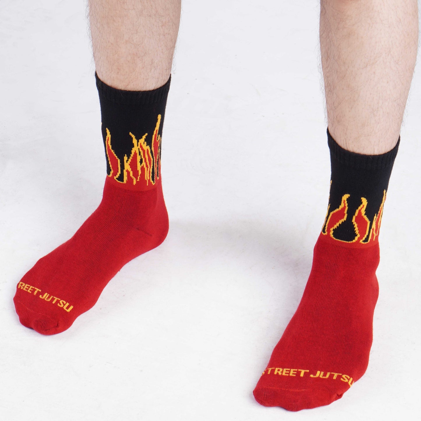 TRASH RED FLAME SOCKS