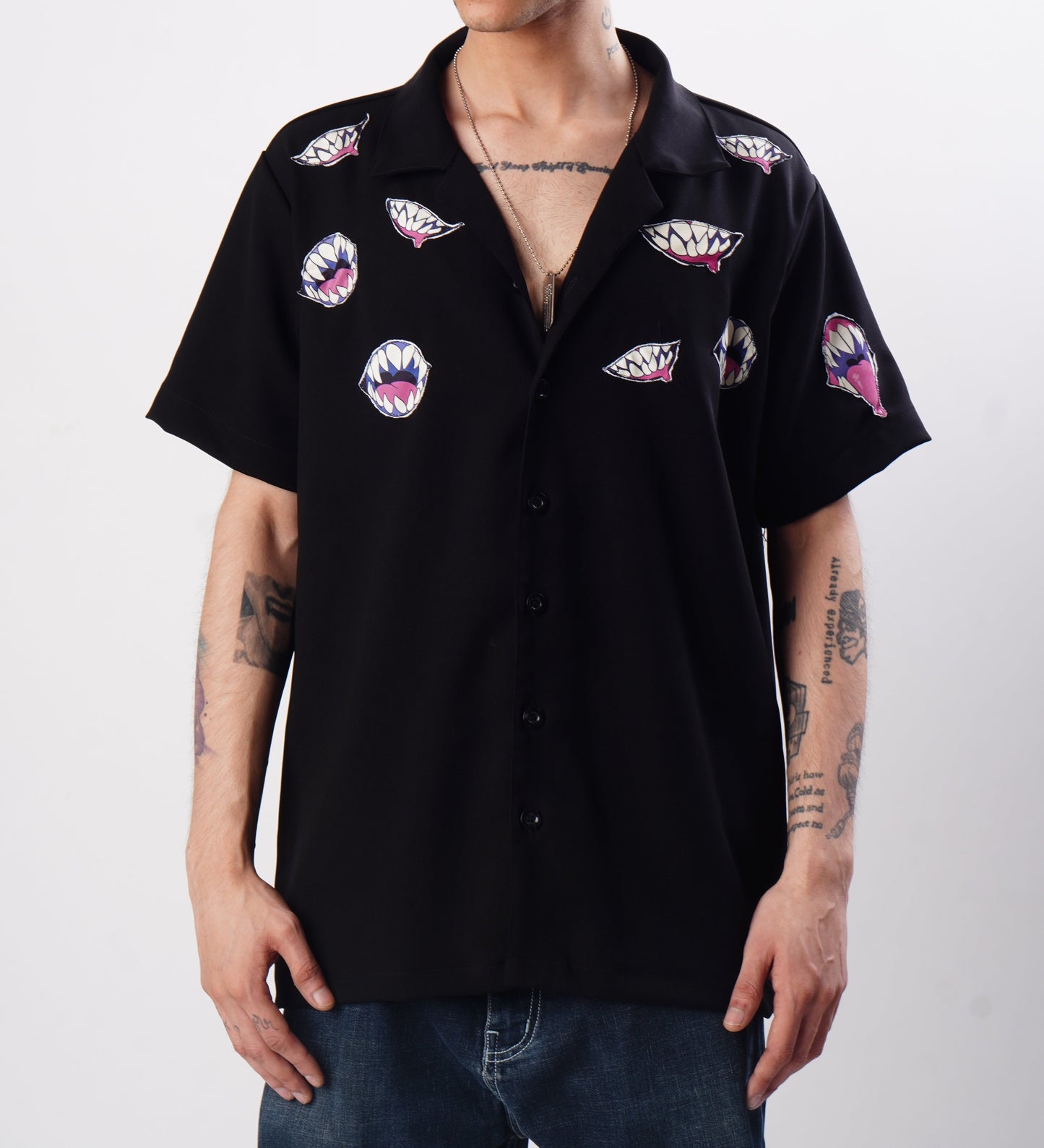 SUKUNA INSPIRED BOWLING SHIRT ( Black )