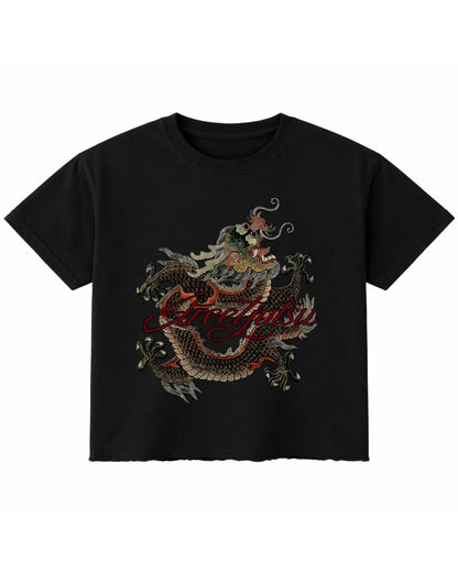 Black Boxy Fit T-shirt Front Design
