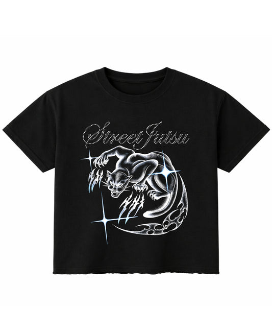 Black Boxy Fit T-shirt Front Design