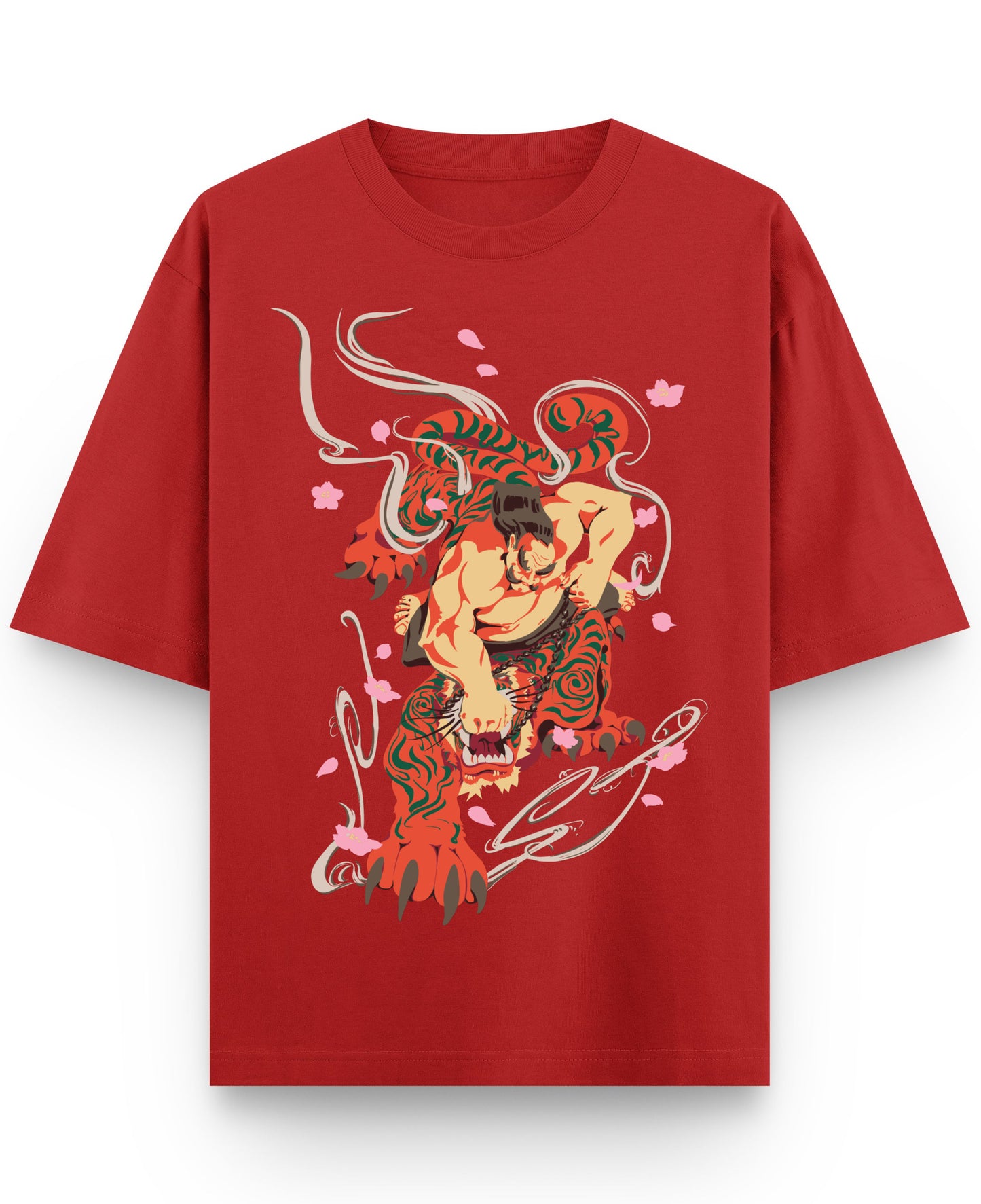 Red Oversized T-shirt Front Design