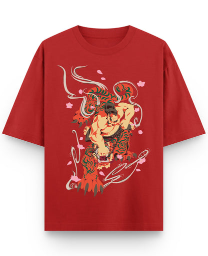 Red Oversized T-shirt Front Design